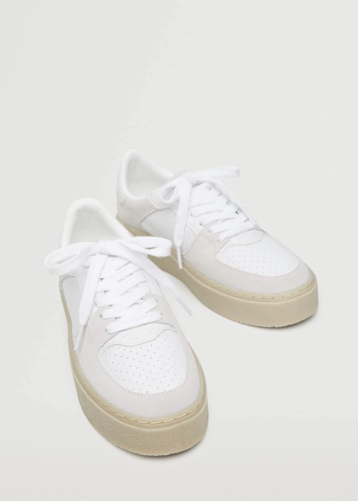 Lace-up Leather Sneakers Light/pastel Grey 4 Lace-up Leather Sneakers Light/pastel Grey - Image 2