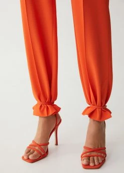 Strappy Heeled Sandals Coral Red