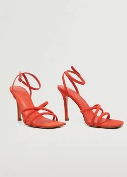 Strappy Heeled Sandals Coral Red 16 Strappy Heeled Sandals Coral Red -Mango Shoes Sales unnamed file 585