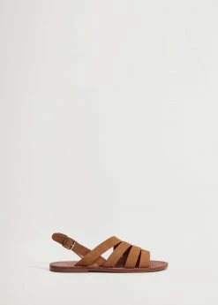 Leather Straps Sandals Cognac