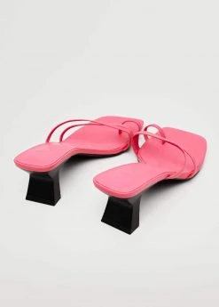 Straps Heel Leather Sandals Black 20 Straps Heel Leather Sandals Black -Mango Shoes Sales unnamed file 61