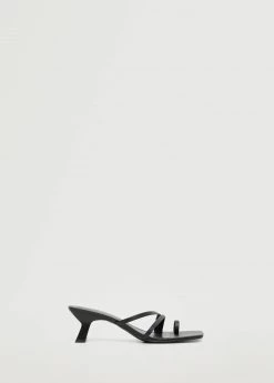 Straps Heel Leather Sandals Black 25 Straps Heel Leather Sandals Black -Mango Shoes Sales unnamed file 66