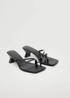 Straps Heel Leather Sandals Black 26 Straps Heel Leather Sandals Black -Mango Shoes Sales unnamed file 67