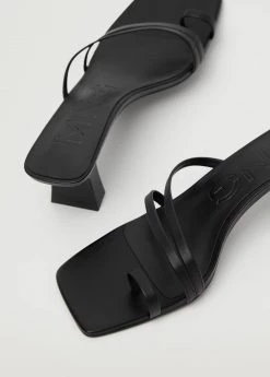 Straps Heel Leather Sandals Black 28 Straps Heel Leather Sandals Black -Mango Shoes Sales unnamed file 69