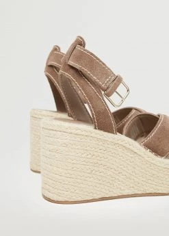 Leather Wedge Sandals Light/pastel Brown 9 Leather Wedge Sandals Light/pastel Brown -Mango Shoes Sales unnamed file 696