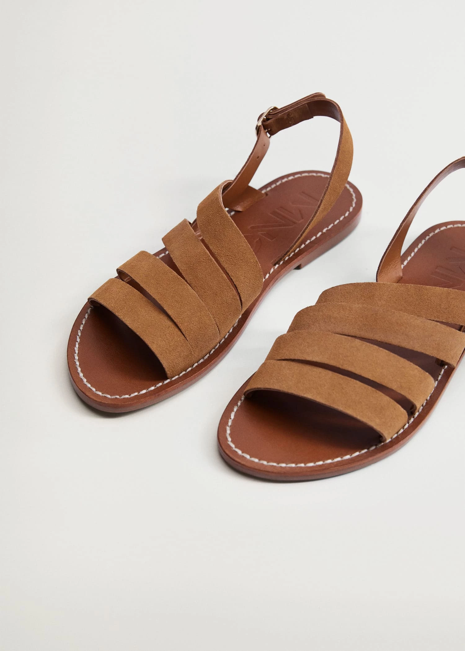 Leather Straps Sandals Cognac 3 Leather Straps Sandals Cognac - Image 2