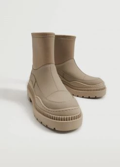 Flat Rubberised Ankle Boots Light/pastel Grey -Mango Shoes Sales unnamed file 701