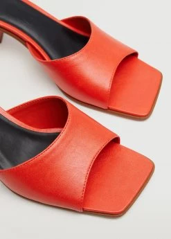 Heel Non-structured Sandals Orange -Mango Shoes Sales unnamed file 716