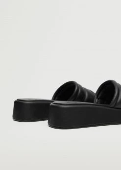 Platform Quilted Sandals Black -Mango Shoes Sales unnamed file 741