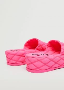 Platform Quilted Sandals Neon Pink -Mango Shoes Sales unnamed file 753