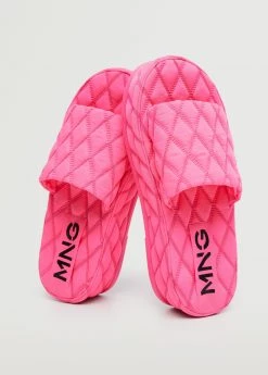 Platform Quilted Sandals Neon Pink -Mango Shoes Sales unnamed file 756