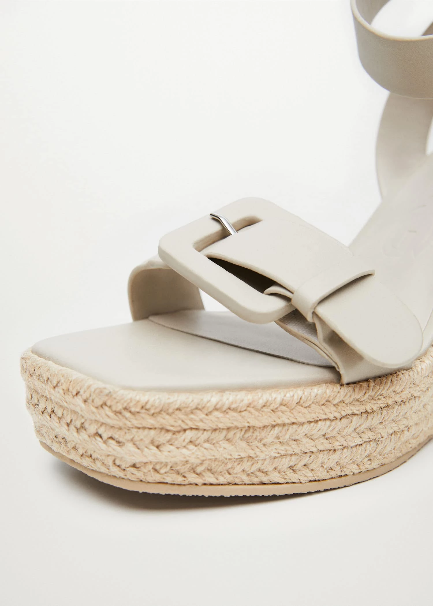 Wedge Buckle Sandals Ice Grey 7 Wedge Buckle Sandals Ice Grey - Image 5