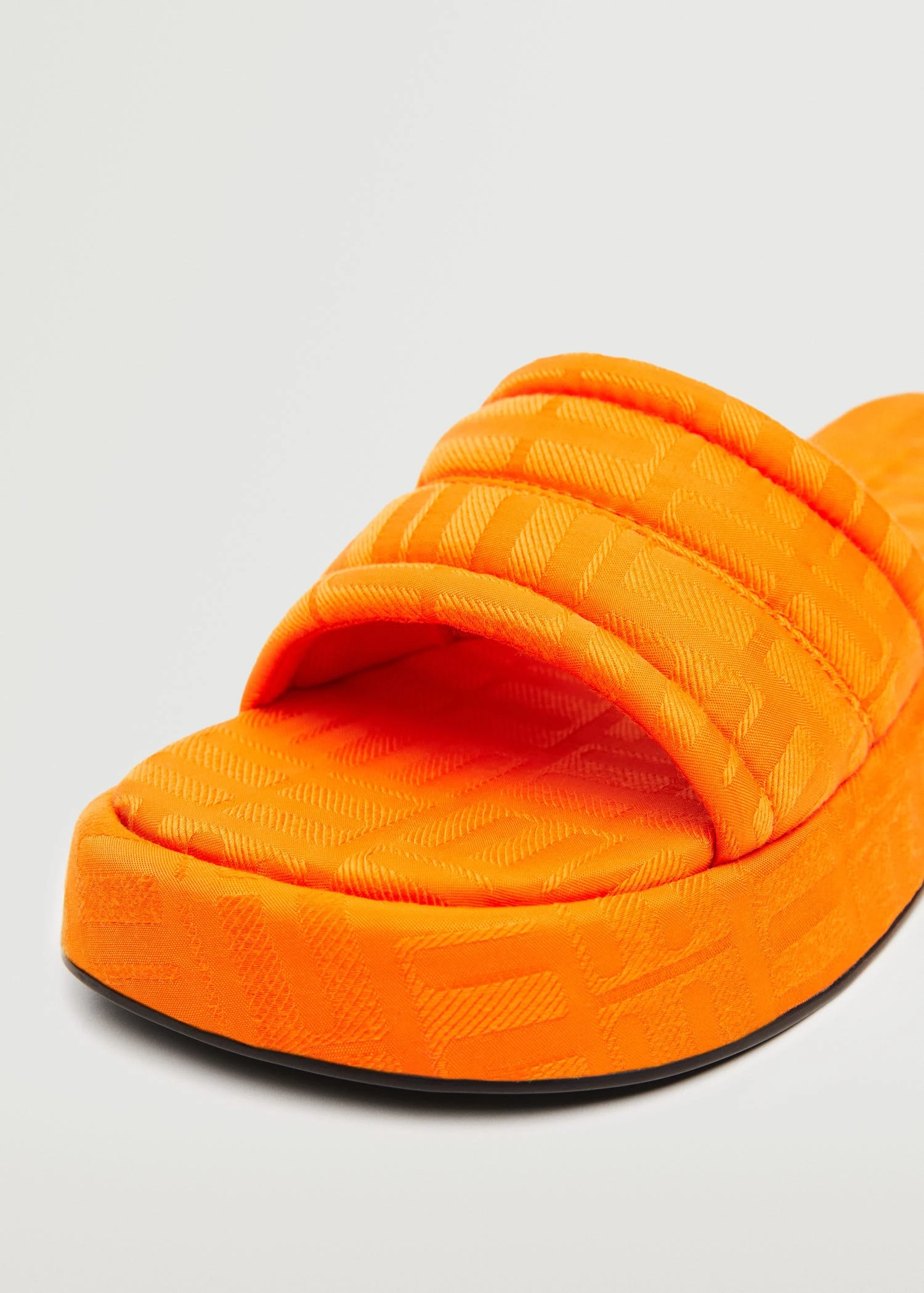 Platform Quilted Sandals Orange 9 Platform Quilted Sandals Orange - Image 7