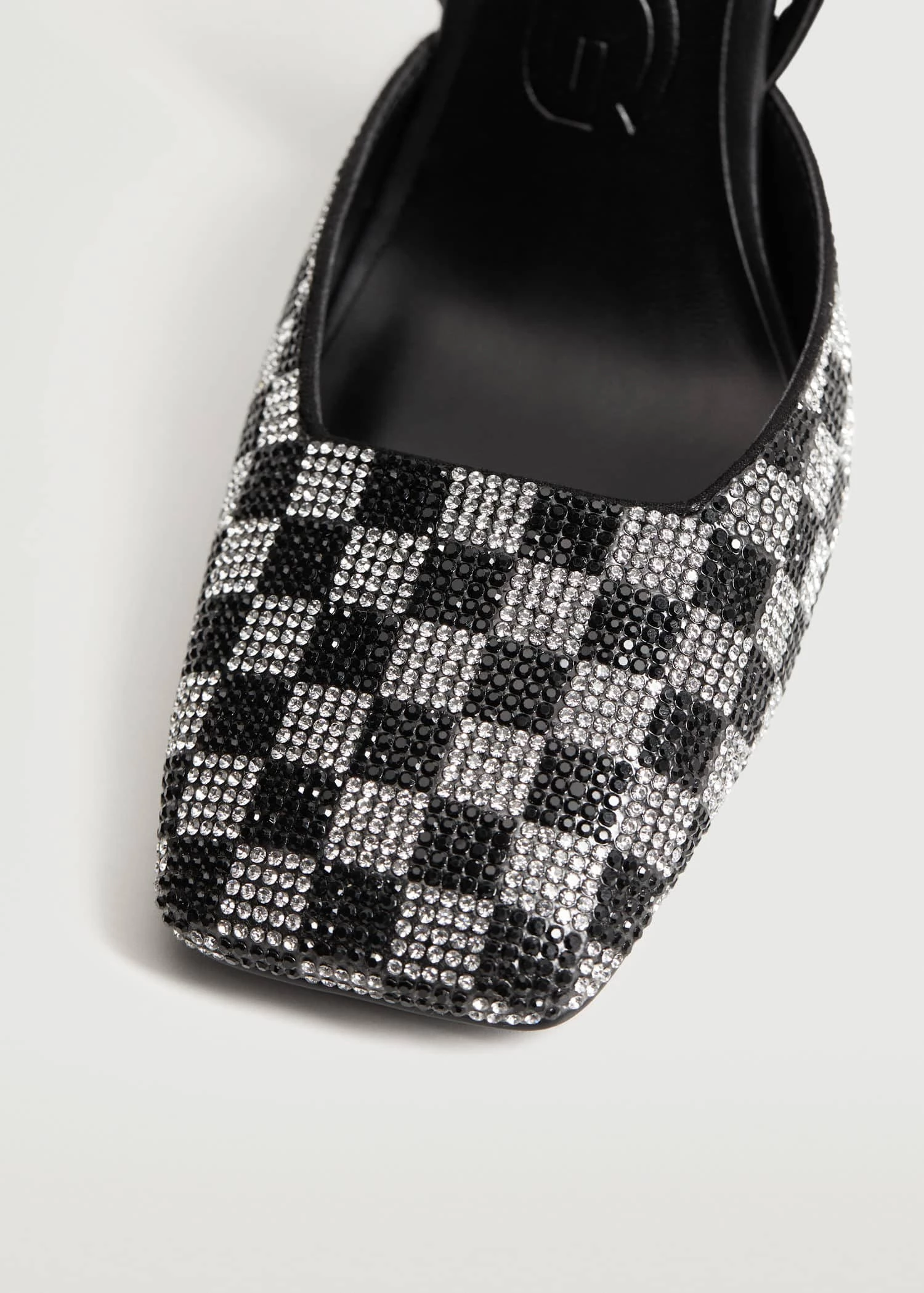 Crystal Sling Back Shoes Black 6 Crystal Sling Back Shoes Black - Image 4