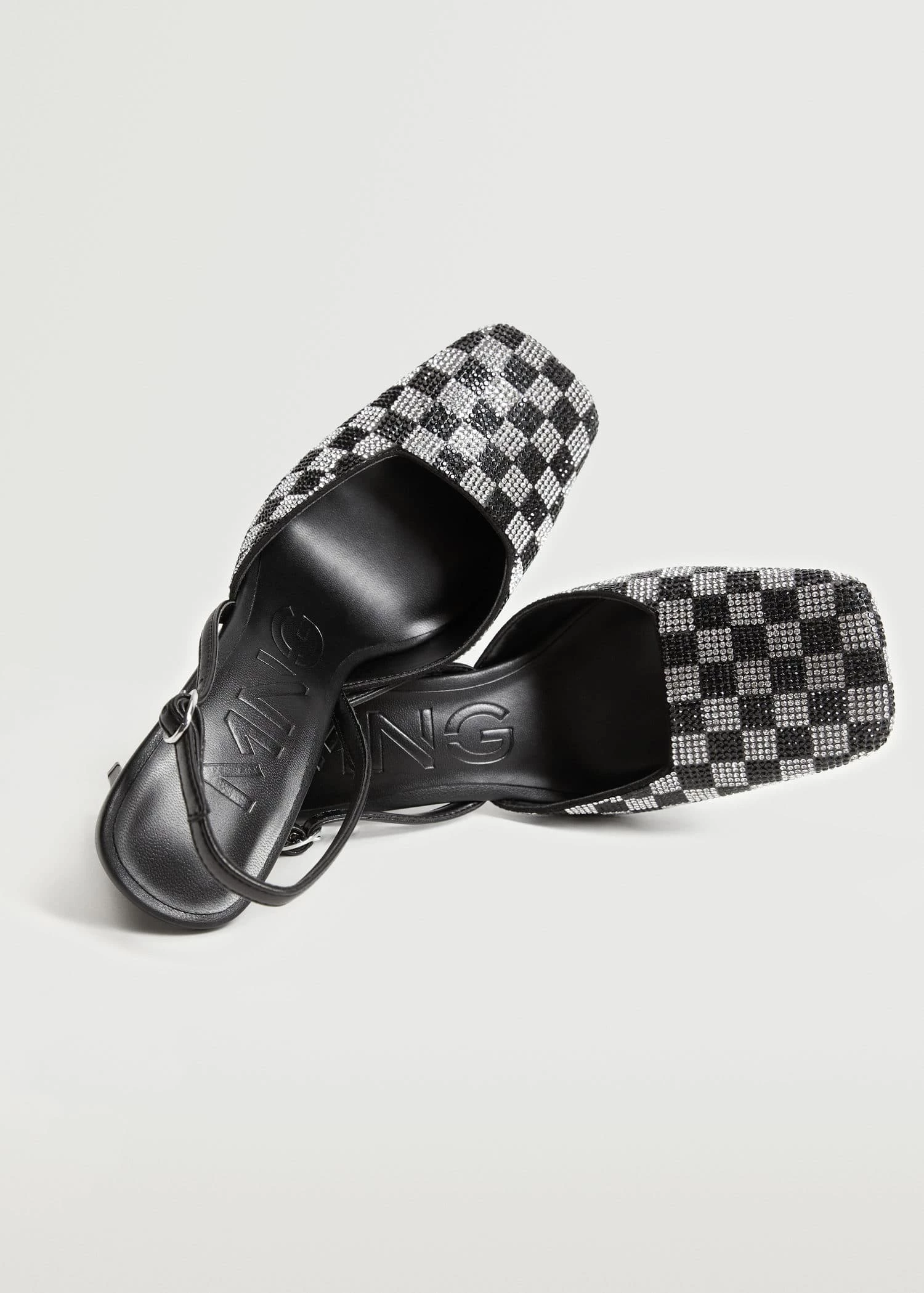 Crystal Sling Back Shoes Black 7 Crystal Sling Back Shoes Black - Image 5