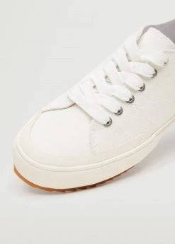 Lace-up Cotton Sneakers White 10 Lace-up Cotton Sneakers White -Mango Shoes Sales unnamed file 816