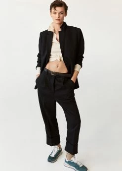 Lace-up Leather Sneakers Beige