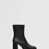 Heel Leather Ankle Boot Black -Mango Shoes Sales unnamed file 857