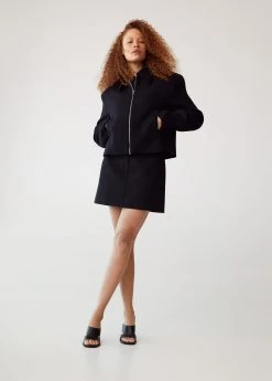 Heel Leather Sandals Black