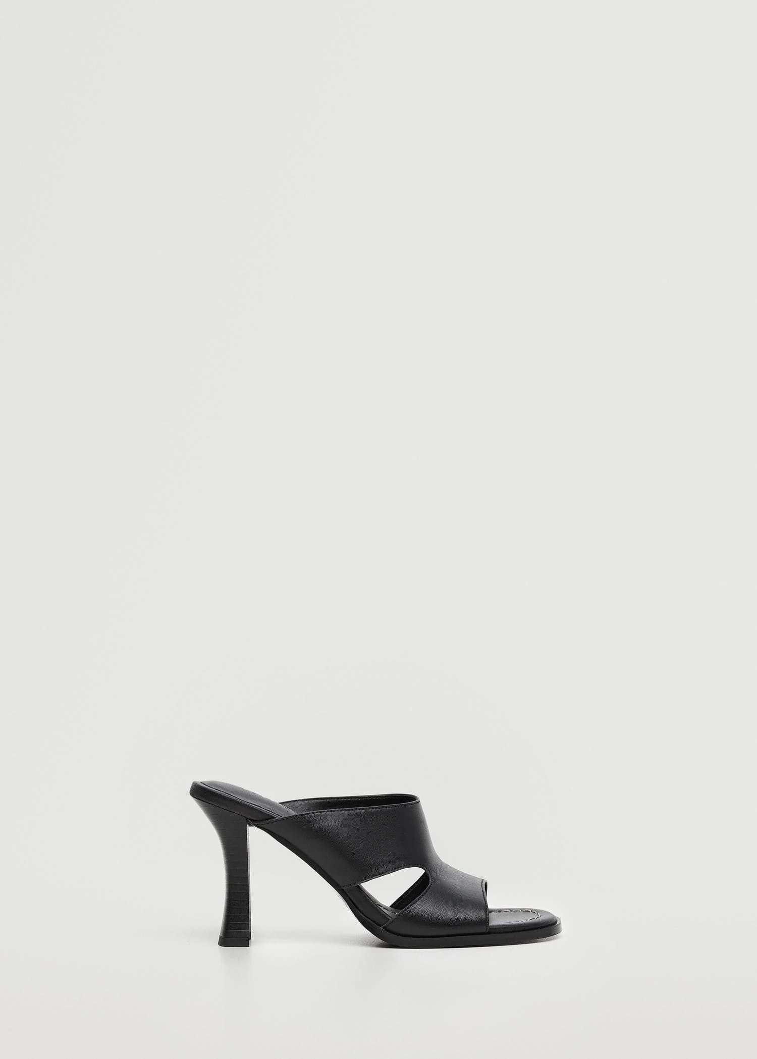 Heel Leather Sandals Black 4 Heel Leather Sandals Black - Image 2