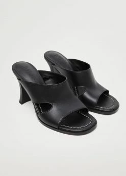 Heel Leather Sandals Black 11 Heel Leather Sandals Black -Mango Shoes Sales unnamed file 877