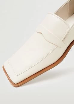 Leather Pointed Loafers Vanilla -Mango Shoes Sales unnamed file 914