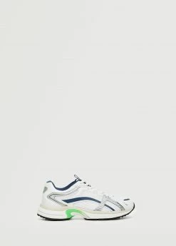 Lace-up Mixed Sneakers Silver