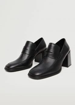 Heel Leather Shoes Black 11 Heel Leather Shoes Black -Mango Shoes Sales unnamed file 933