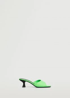 Mango Shoes Sales 59 Heel Non-structured Sandals Green