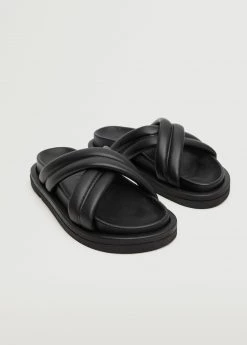 Criss-cross Straps Sandals Black -Mango Shoes Sales unnamed file 95