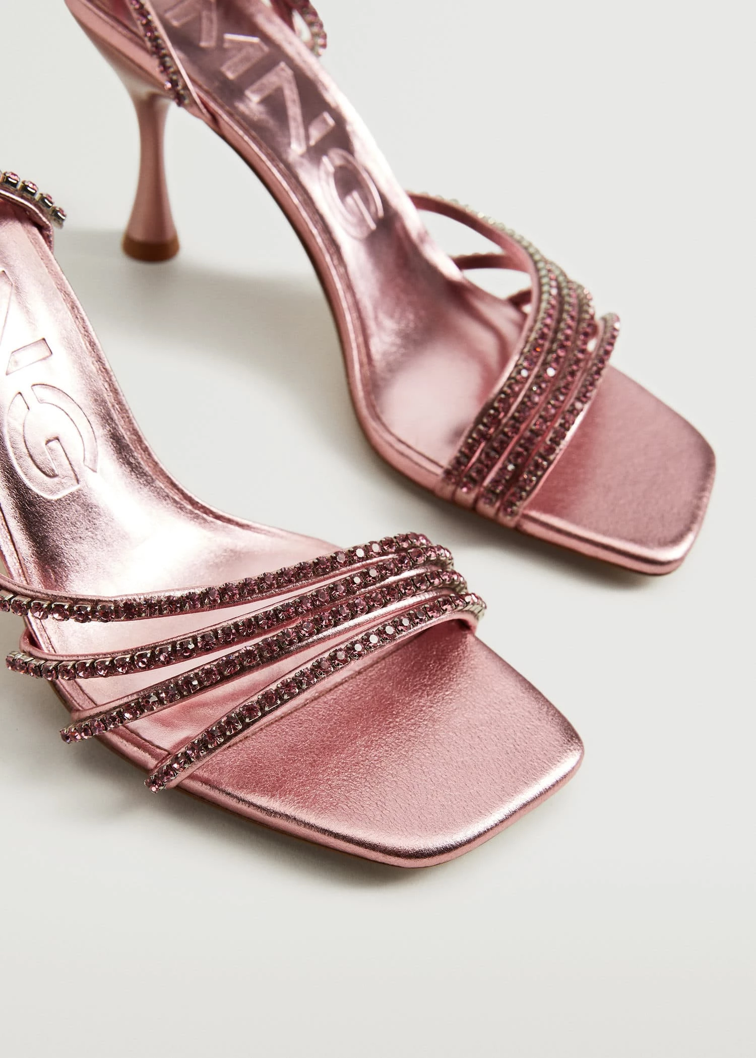 Strap Rhinestone Sandals Green 14 Strap Rhinestone Sandals Green - Image 12