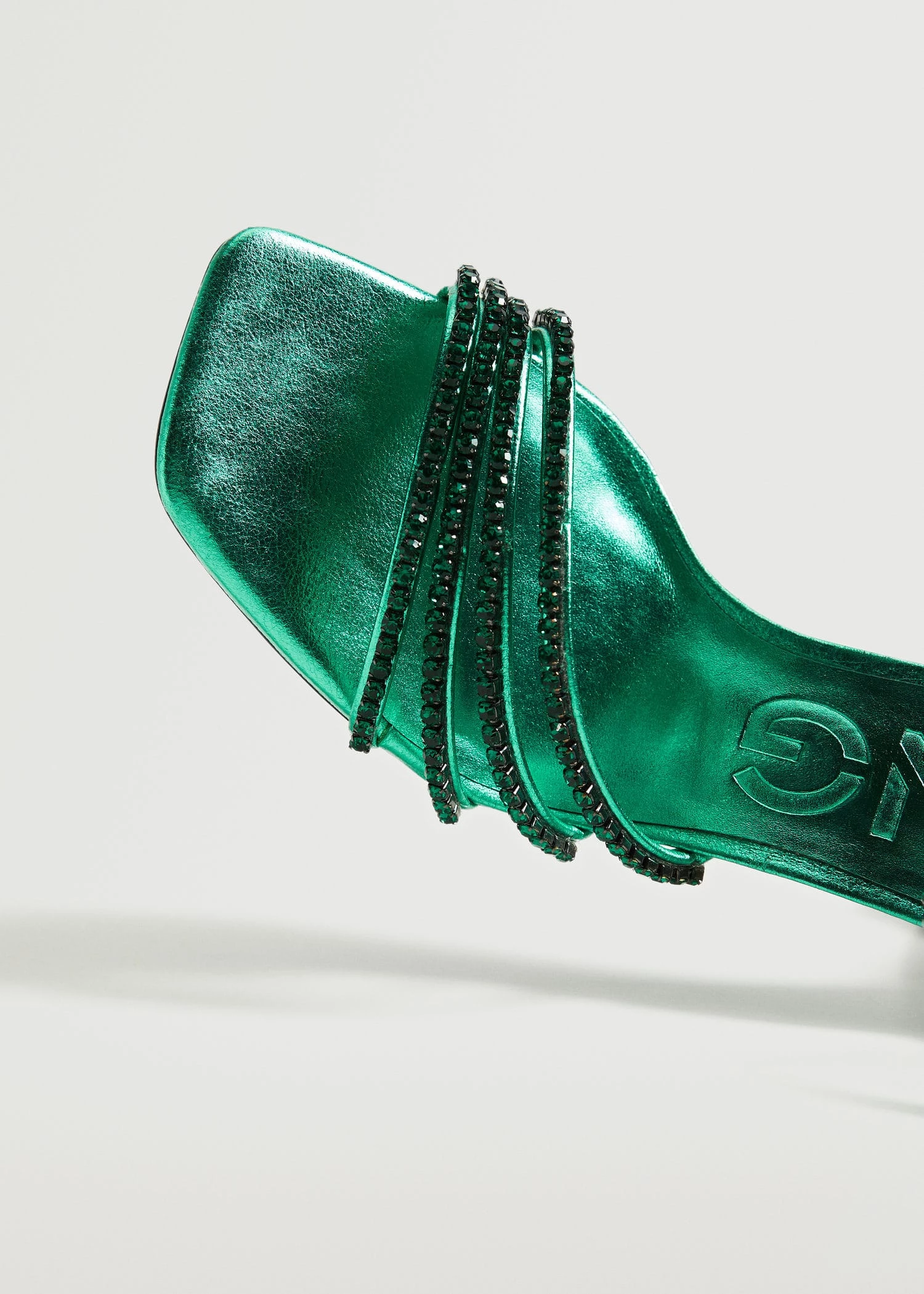 Strap Rhinestone Sandals Green 17 Strap Rhinestone Sandals Green - Image 15